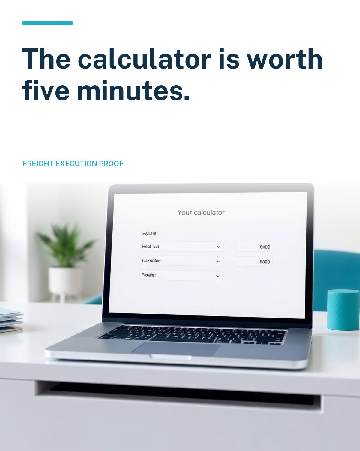 The calculator is worth five minutes.