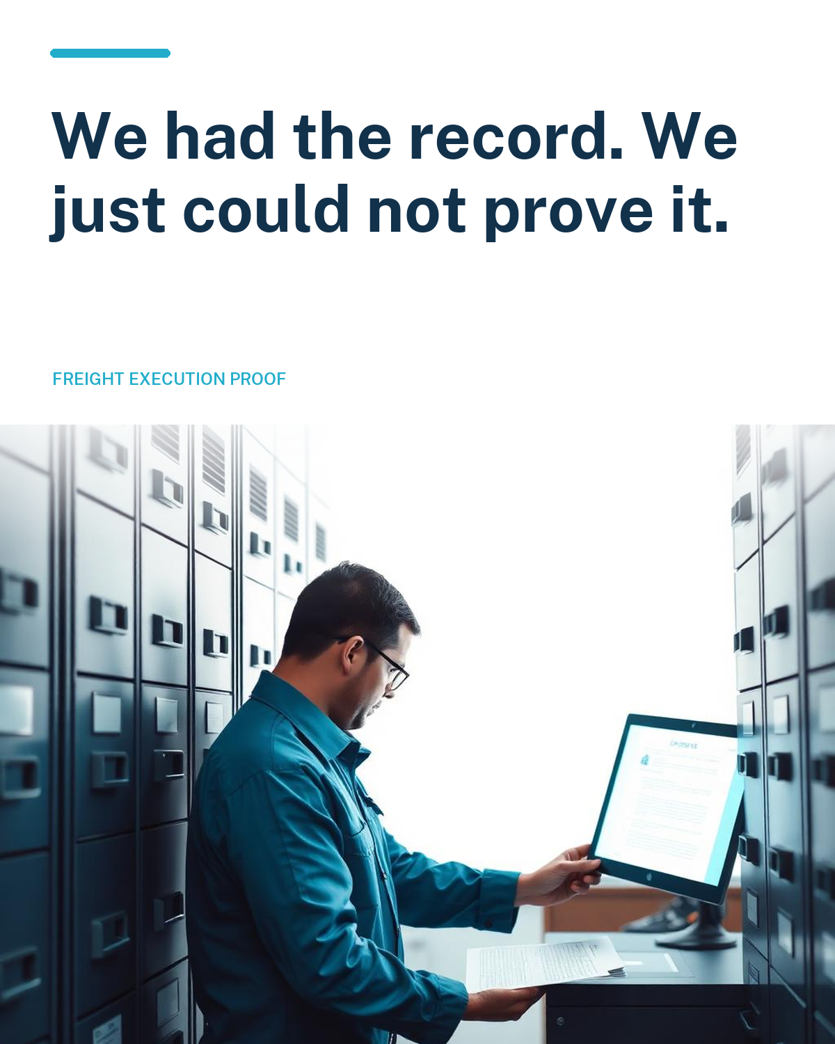 We had the record. We just could not prove it.