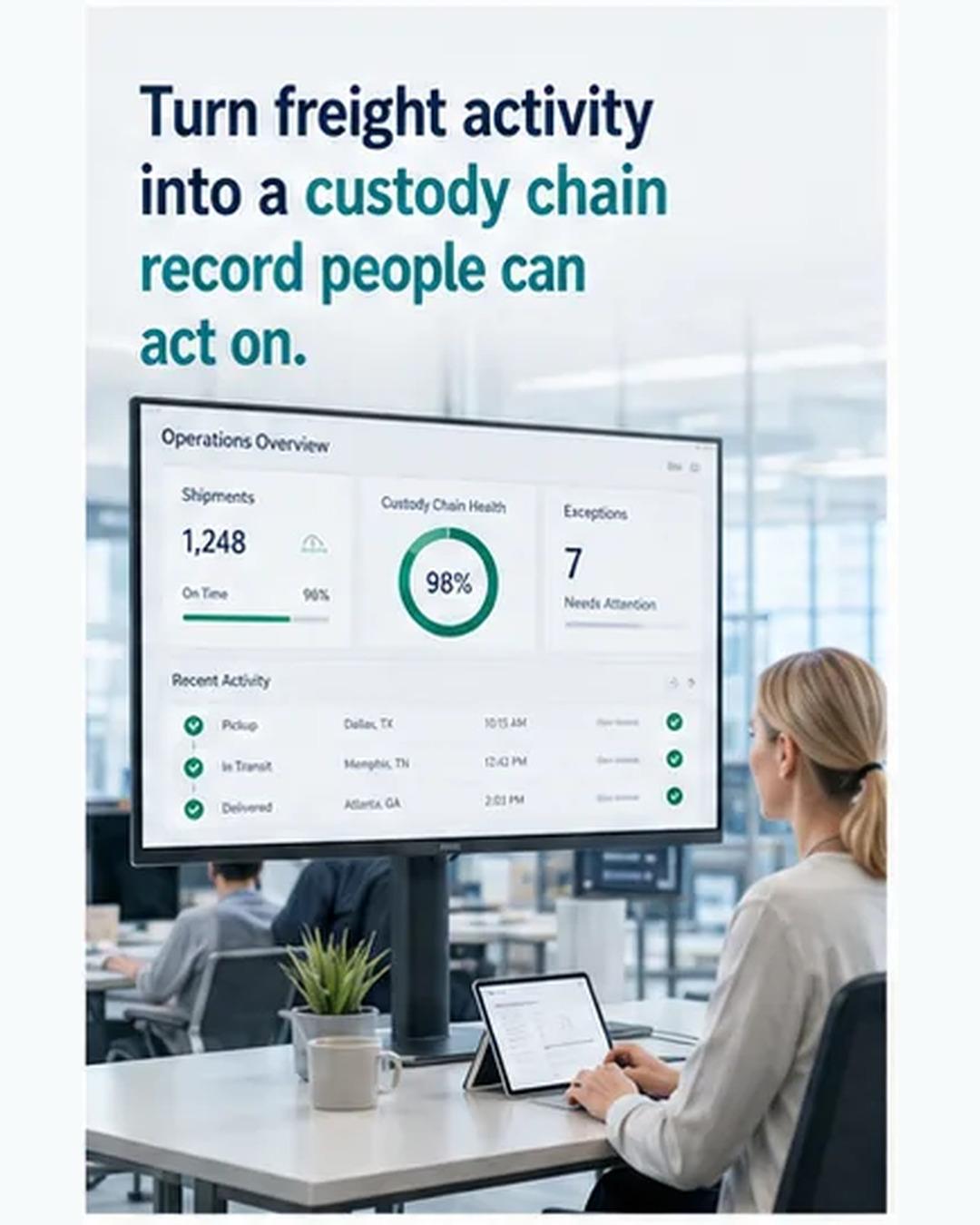 Turn freight activity into a digital chain of custody people can act on.
