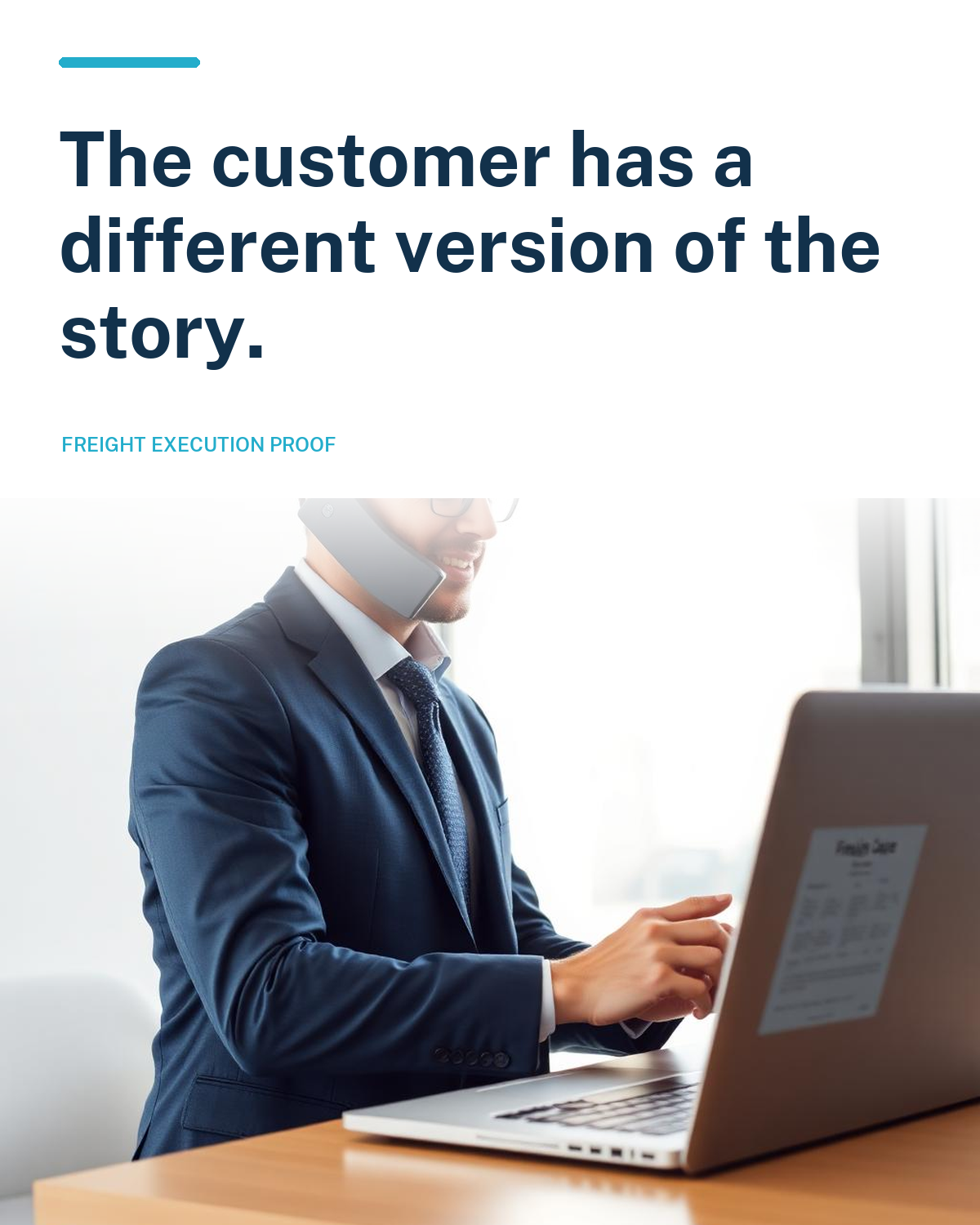 The customer has a different version of the story.