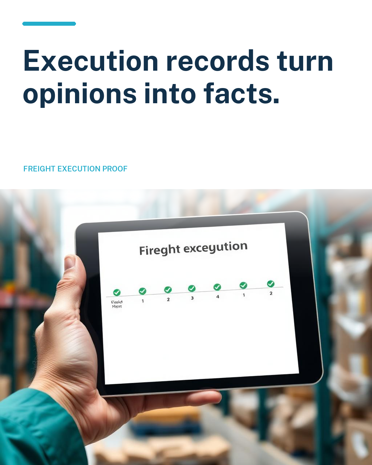 Execution records turn opinions into facts.