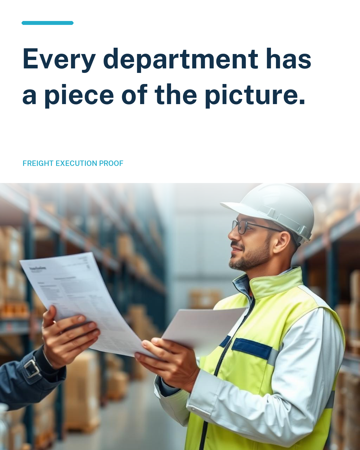 Every department has a piece of the picture.
